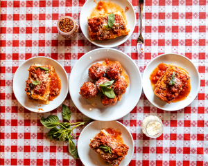 Family Feast No. 2 (Save $40!) 3 Bolognese Lasagnas and 3 Meatballs Parms