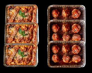 New Baby Bundle No. 2 (Save $40!) 3 Bolognese Lasagnas and 3 Meatballs Parms